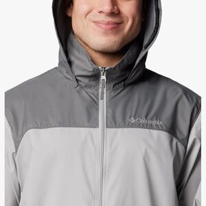 COLUMBIA Men's GLENNAKER LAKE Rain Jacket - ColumbiaGrey/Boulder - Small -